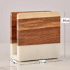Marble & Wood Vertical Napkin Holder