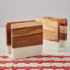 Marble & Wood Vertical Napkin Holder