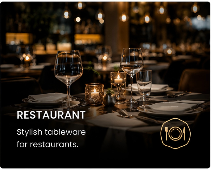 Modern restaurant table setting with stylish plates, glassware, and a refined dining atmosphere for upscale dining experiences.