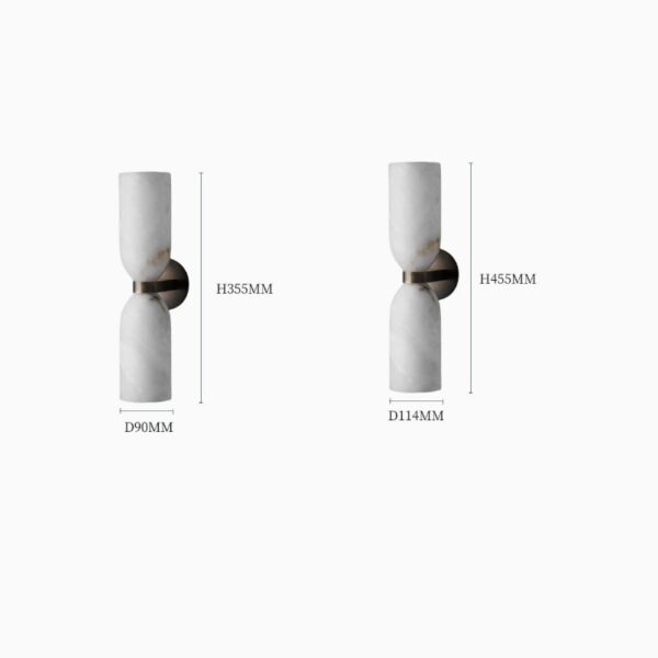 KJ057nordic-marble-wall-lamp. Marble copper wall sconce available in H355mm and H455mm two size options