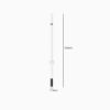 KJ060-12w-led-restaurant-pendant-light Modern minimalist restaurant pendant light 930mm height and 115mm diameter with iron body and acrylic shade