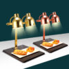 Marble base buffet heat lamp with stainless steel lampshades and dual 250W bulbs for hotel restaurant catering food warming
