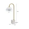 KJ062-stainless-steel-lampshade-food-warming-lamp Single head marble buffet heat lamp 33cm wide 80cm high with 12cm marble base and 250W heating bulb