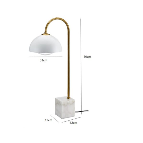 KJ062-stainless-steel-lampshade-food-warming-lamp Single head marble buffet heat lamp 33cm wide 80cm high with 12cm marble base and 250W heating bulb
