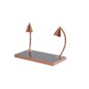 KJ065-stainless-steel-lampshade-marble-heat-lamp Double head rose gold marble buffet heat lamp 850 by 600 by 720mm with 500W total power