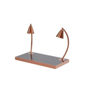 KJ065-stainless-steel-lampshade-marble-heat-lamp Double head rose gold marble buffet heat lamp 850 by 600 by 720mm with 500W total power