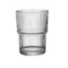 KJ073A-420ml-ribbed-glass-tumbler 420ml ribbed glass tumbler with vertical texture design for hotel restaurant drinkware