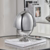 KJ076-foldable-dessert-display-stand. Foldable stainless steel fruit bowl stand space saving serving display