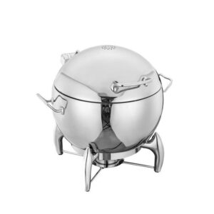 KJ077-high-quality-11l-stainless-steel-soup-chafing-dish High Quality 11L Stainless Steel Round Soup Chafing Dish with Hydraulic Lid
