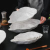 KJ079-Premium Shell Shape Ceramic Serving Plate Premium Shell Shape Ceramic Serving Plate