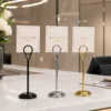 Restaurant table number stand used for welcome reserved and information cards