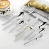 Roman column stainless steel cutlery set with mirror-polished fluted handles